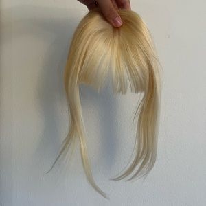 INH Zooey Clip In Human Hair Bangs - Light Blonde
